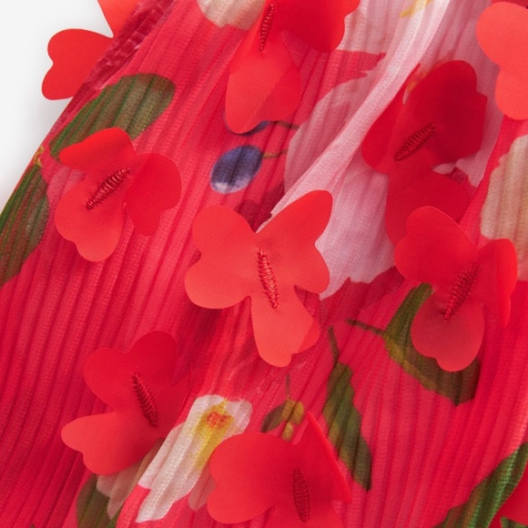 Baker by Ted Baker - 3D Floral Fit & Flare Dress Sz. 12 yrs - Picture 6 of 10